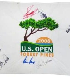 B0036PZX5S 2008 US Open (Torrey Pines) Embroidered Golf Pin Flag Autographed by 15 Former Champions #2