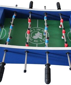 B08VGNFGS2 LLZH Foosball Table for Kids, Portable Mini Football Table with 2 Balls, for Indoor and Outdoor Play, Table Top Soccer Game, Blue