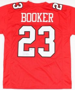 B08W2L1M44 Authentic Autographed Devontae Booker Utah Utes Jersey (Beckett COA) Vegas Raiders Running Back