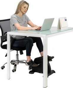 B08SK6QV23 WHFKFBS Under Desk Exercise Bike Pedal Exerciser, Home Use Hands and Feet Trainer Mini Exercise Bike for Hands/Legs/Arms/Feet Trainer,Black,42x41x31cm