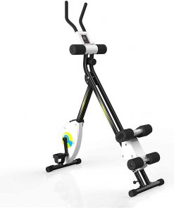 B08TMGV977 Haieshop Exercise Bike Household Folding Indoor 8 Gear Resistance Adjustment Solid Mute Flywheel Pedal Exercise Bike Fitness Equipment for Arm and Leg