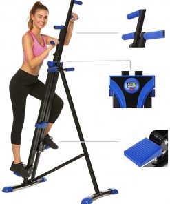 B08WND2QLV Hurbo Vertical Climber Home Gym Exercise Folding Climbing Machine Exercise Bike for Home Body Trainer Stepper Cardio Workout Training Non-Stick Grips Legs Arms Abs Calf