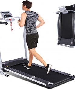 B08SMH78JR fannay Folding Treadmill for Home, Portable Electric Treadmill Exercise Machine with LCD Display & Pulse Grip, Running Walking Jogging Exercise Fitness Machine for Home Gym Easy Assemble