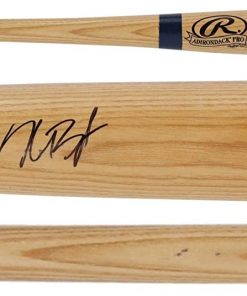 B08V3KS6GT Kris Bryant Chicago Cubs Autographed Blonde Rawlings Big Stick Bat - Autographed MLB Bats