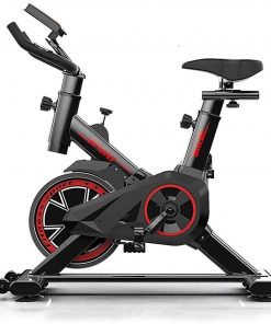 B08TTGZR15 Haieshop Exercise Bike Indoor Exercise Bike Silent Belt-Driven Bicycle with Adjustable Handlebars and Seat Sports Equipment