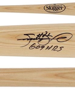 B08V42GCTY Sammy Sosa Chicago Cubs Autographed Blonde Louisville Slugger Bat with"609 HR'S" Inscription - Autographed MLB Bats