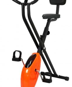 B08TQZZJ74 Haieshop Exercise Bike Home Fitness Folding Exercise Bike with LCD Display Speed Resistance Mute Smart Exercise Bike (Color : with backrest)