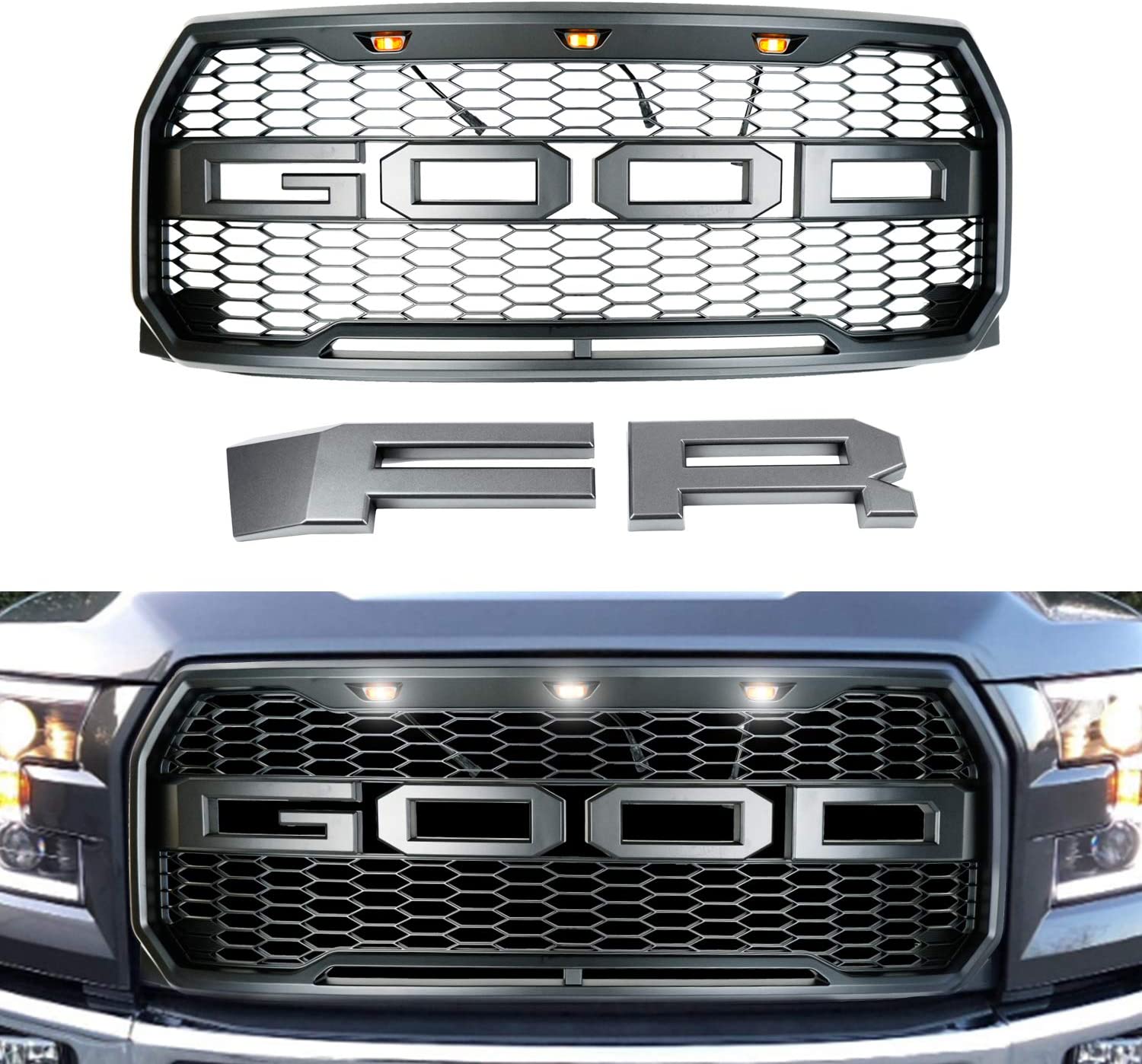 B08QN9Y7RK Grille for F150 2015 2016 2017, KotBot Front Grill ...