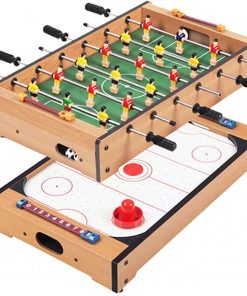 B08VGP366B Haieshop Foosball Table 2 in 1 Multiplayer Football/Hockey Table Game Set Suitable for Adults and Children