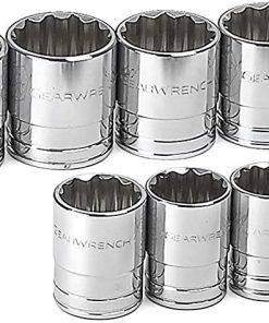 B00AEBNJ8A GEARWRENCH 15 Pc. 1/2" Drive 12 Pt. Standard Socket Set, SAE - 80731