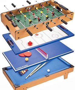 B08VGL523R Haieshop Foosball Table Multi 4-in-1 Game Table Indoor Football Game Table