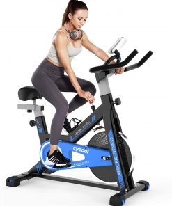 B08RYH8YGN Afully Exercise Bike Indoor Stationary Cycling Bikes with Comfortable Seat,LCD Monitor,Phone Holder,Adjustable Seat and Resistance for Home Cardio Workout Bike