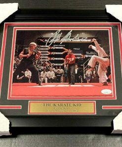 B08SV7JSVD THE KARATE KID RALPH MACCHIO COBRA KAI AUTOGRAPHED 8X10 PHOTO FRAMED JSA COA