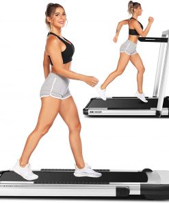 B08T7LJ44W ANCHEER Folding Treadmills for Home,2 in 1 Under Desk Treadmill with Remote&APP Control,LED Display,Indoor Walking Jogging Running Exercise Machine Installation-Free