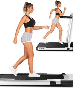 B08RSPQS7P ANCHEER Treadmill,2-in-1 Folding Treadmill for Home,Electric Under-Desk Treadmill with App & Remote Control, LED Display, Indoor Walking Running Exercise Machine Simple Assembly
