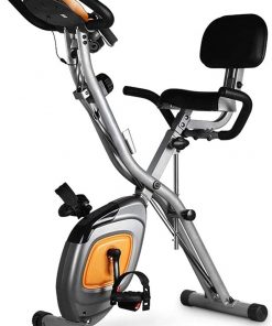 B08TR9L8PB Haieshop Exercise Bike with Resistance Bands 8-Speed Silent Magnetic Flywheel LCD Display Fitness Cardio Workout (Color : Black)