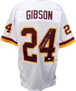 B08VM1FCFM Antonio Gibson Washington Football Team Signed White Football Jersey JSA 157630