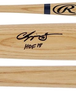 B08V3CQ5YR Chipper Jones Atlanta Braves Autographed Rawlings Game Model Bat with"HOF 18" Inscription - Autographed MLB Bats