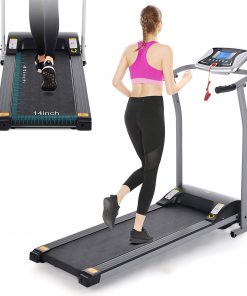 B08S2WMPSJ Mauccau Folding Treadmill Electric Motorized Running Machine Portable Treadmill for Home Small Spaces Office Gym Walking Jogging Exercise Fitness Low Noise