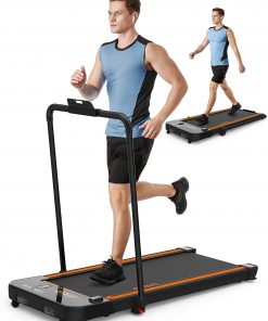 B08SLP2L99 UREVO 2 in 1 Under Desk Treadmill, 2.5HP Folding Electric Treadmill Walking Jogging Machine for Home Office with Remote Control