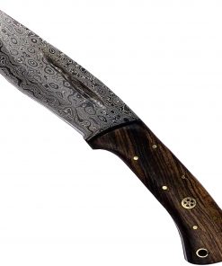 B08VZP4CNH Smns-9879 - Handmade Damascus Steel Knife - Solid Rose Wood Handle