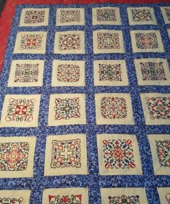 B08W4KXPFH Victorian blocks crib/lap blanket 38 x 57 inches