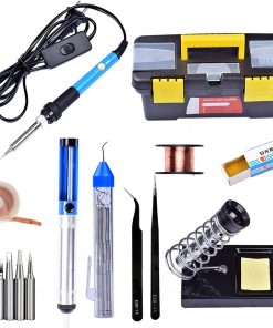 B08V5M9J6W GOFEI Adjustable Temperature Electric Soldering Iron, 60W Welding Tool Kit Soldering Iron Station with Maintenance Tool Box for Electrical Circuit Maintenance