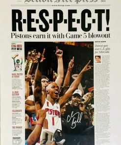 B08W2KRFKX Authentic Autographed Chauncey Billups Detroit Pistons Respect Poster With JSA COA