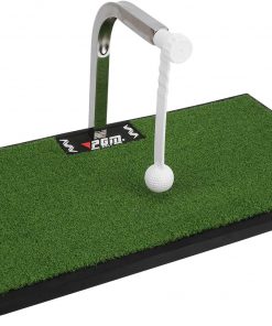 B08SJKJ3RQ PGM 360Â°Rotating Golf Swing Trainer Valentine's Day Hitting Training Swing Aid Whip Portable Practice Outdoor Power Flex Mat Ball Auto Back Golf Gift for Weight Golf Club Trainer with Suction Cup