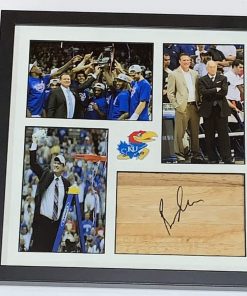 B08WC9FT88 BILL SELF SIGNED FRAMED 12X12 FLOORBOARD COLLAGE KANSAS COACH PROOF