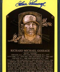 B08SVZYWBV Goose Gossage PSA DNA GEM MINT 10 Autograph Hand Signed Gold HOF Plaque Postcard