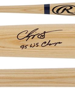 B08V3MRDNW Chipper Jones Atlanta Braves Autographed Rawlings Game Model Bat with"95 WS Champs" Inscription - Autographed MLB Bats