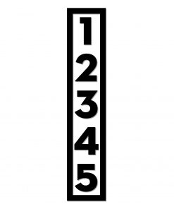 B08TRKLHBR Vertical Personalized House Address Number Metal Wall Sign Wall Art Customized - 24 Inch - Black