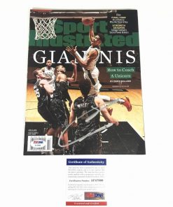 B08W2LNMTP Authentic Autographed Giannis Antetokounmpo Sports Illustrated Magazine PSA/DNA Milwaukee Bucks