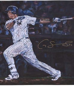 B08WZ5L3J7 Gary Sanchez New York Yankees Autographed 20" x 30" Hintz Canvas - Limited Edition of 24 - Autographed MLB Art