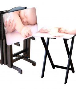 B08W2R5CF3 Baby Custom TV Tray Table Add Photo Hold 44 lbs No Assembly.