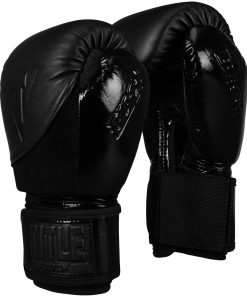 B00A3Z0U9I TITLE BLACK Blitz-Fit Boxing Gloves, Black, 12 oz