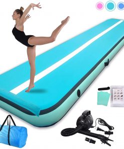 B08V13HLCF SEASEESUP 13/16/20ft13ft Gymnastics Air Mat, 6/8Inch Tumbling Air Track Mats, Training Mats Airtrack Mat with Electric Pump for Home Training Yoga Water