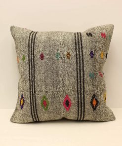 B08TX42BV5 Turkish Kilim Pillow Cover 24x24 inches Big Square Ethnic Sofa Pillow Accent Pillow Throw Pillow Bolster Decorative
