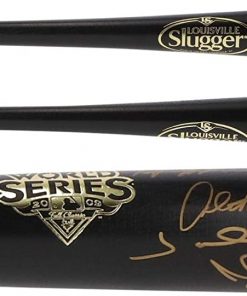 B08W6W2GG6 2009 New York Yankees Autographed 2009 Logo Bat with Multiple Signatures - Autographed MLB Bats
