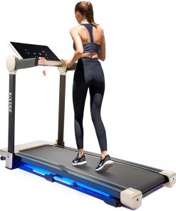 B08WX6LZFY ZELUS 3HP Folding Treadmill for Home or Office | Home Gym Exercise Equipment up to 7.5mph Cardio Training with Free Sports App, Bluetooth Speaker, Heart Rate Monitor, Magnetic Shock Absorption