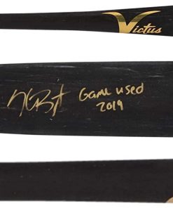B08VLB56N4 Kris Bryant Chicago Cubs Autographed Game-Used Black Victus Bat from the 2019 MLB Season - AA0045504 with"Game Used 2019" Inscription - MLB Game Used Bats