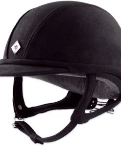 B003W11Z3K Charles Owen GR8 Equestrian Helmet Black Black 6 7/8