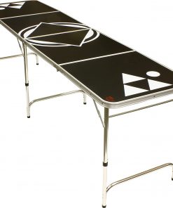 B007ALU6HY 8' Beer Pong Table - Lightweight & Portable with Carrying Handles by Red Cup Pong (Black)