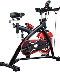 B08TT95BJ7 Haieshop Exercise Bike with LCD Monitor and Drawstring Adjustable Handlebars Seat Sporting Equipment