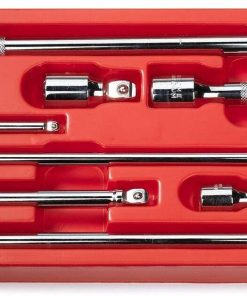 B08V4164BY 9 Pc Set Wobble Socket Extension 1/4" 3/8" 1/2" Drive Ratchet Socket Wrenches -Tool set-Wrench set-Tool kit-Socket sets-Tools for mechanics-Socket set-Impact socket set-Hand tools-Mechanic tools
