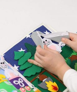 B08S74SZWJ Toddler quiet book with name of a baby, soft waldorf toy from felt and cotton
