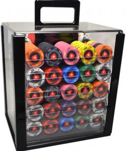 B08X1XBM71 Poker Chip Set 11.5 Gram Dice Style Clay Casino Poker Chips w/Aluminum Case Cards Dices Blind Button for Texas Holdem Blackjack Gambling