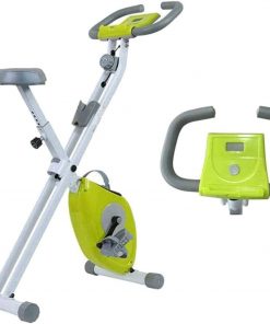 B08TWS6FHP Haieshop Exercise Bike Foldable Exercise Bike with LCD Monitor with 8 Levels of Magnetic Resistance