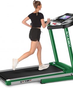 B08SBQQR3R SYTIRY Home Treadmill with Large 12" Touchscreen and WiFi Connection, YouTube, Facebook and More, 3.25hp Folding Treadmill, Cardio Fitness Exercise Machine for Walking, Jogging, and Running.